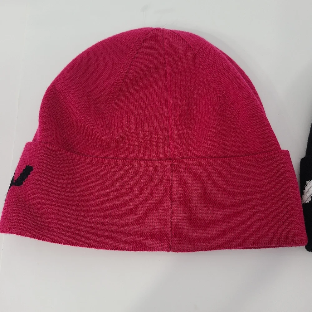 Givenchy Split Logo Wool Skull Cap Beanie Winter Hat Fold Cuff Made In Italy NWT - Picture 5 of 13